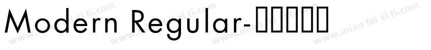 Modern Regular字体转换